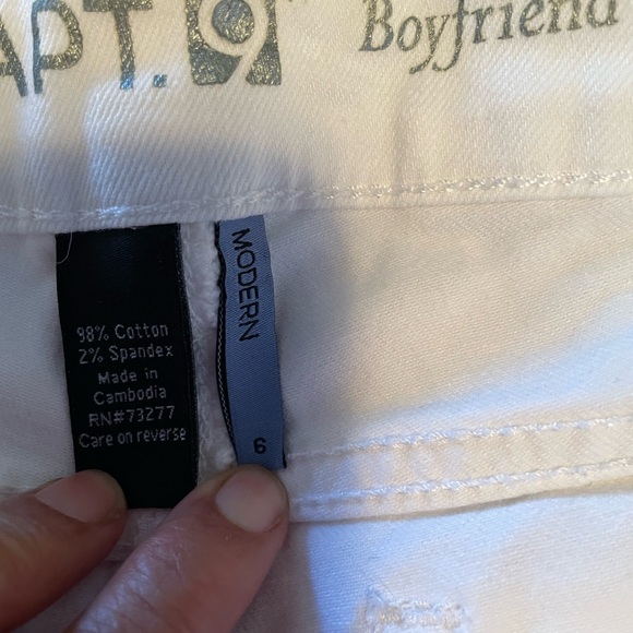 APT 9 Boyfriend White Jeans - Picture 9 of 9